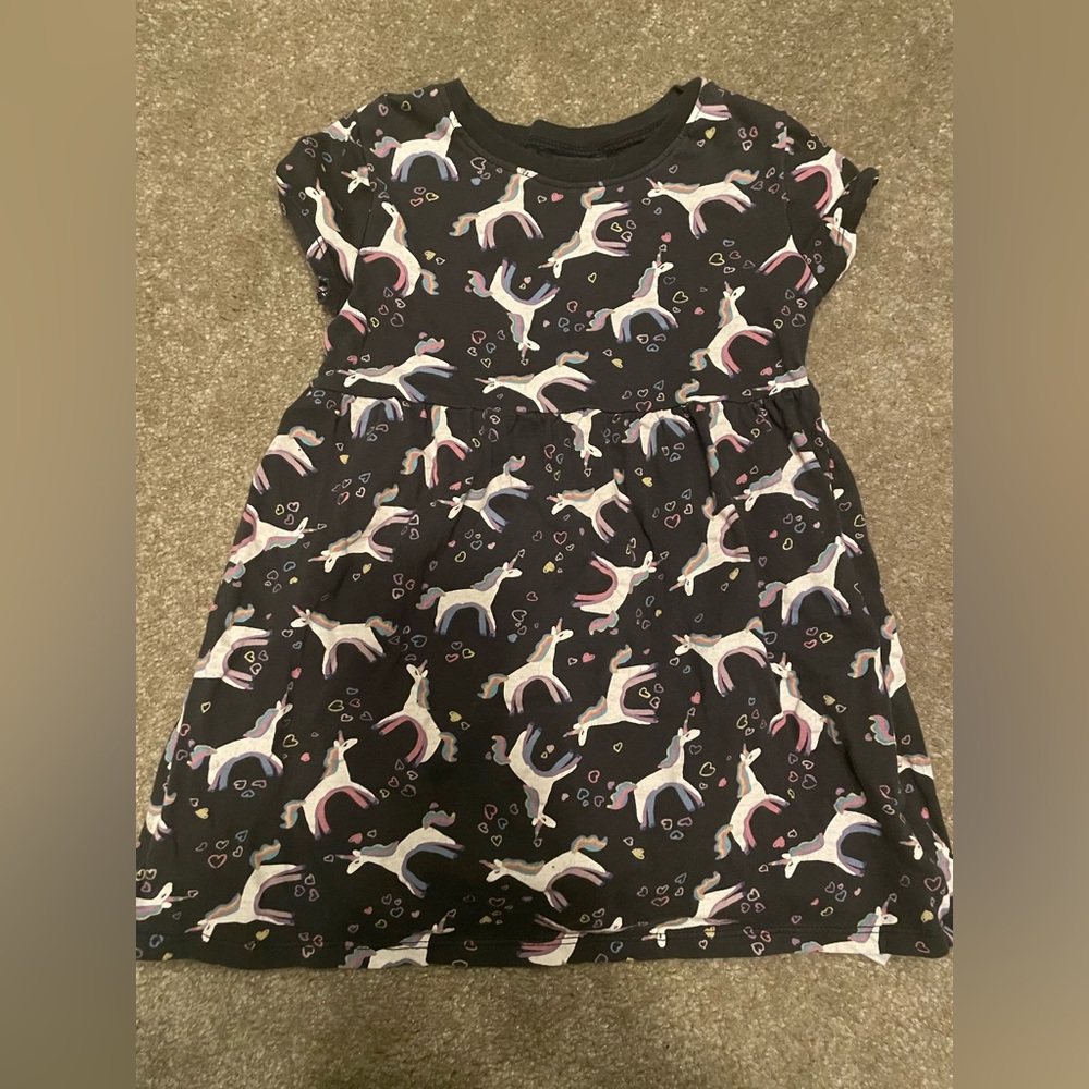 Old Navy 3t Cotton Short-Sleeve Unicorn Dress